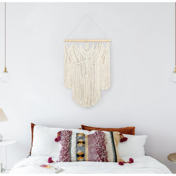 Macrame Wall Hanging Boho Home Decor Chic Woven Decoration F/ Bedroom , Medium - Picture 5 of 5